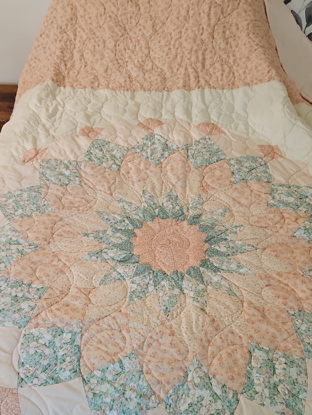 SOLD!! Queen Size Hand Made Bed Quilt